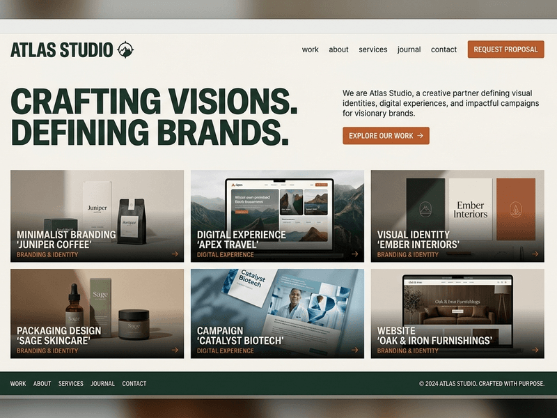 Atlas Studio website screenshot